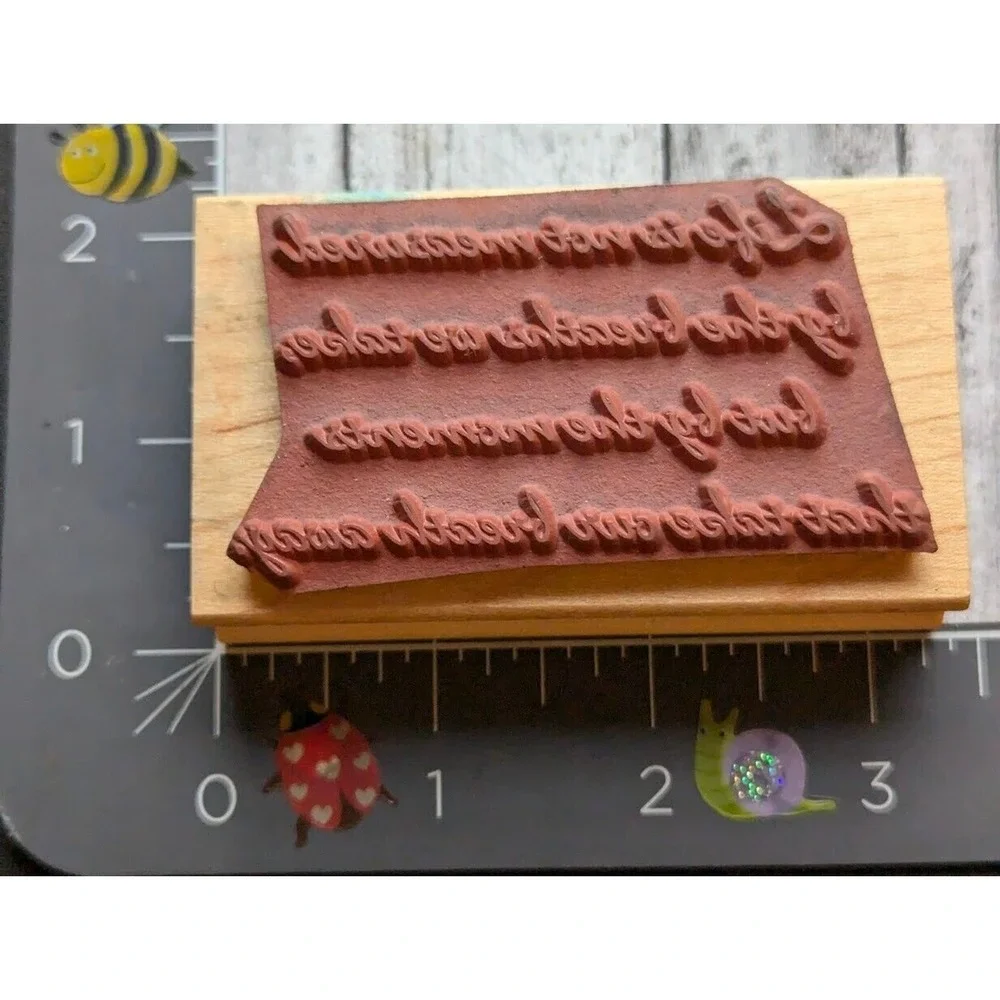Great Impressions Life Not Measured Breaths Moments F252 Rubber Stamp Wood #G15